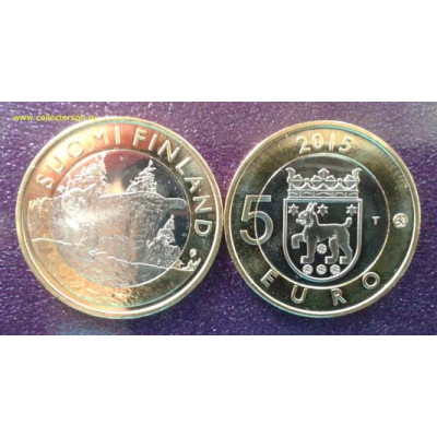Монета 5 евро 2015 г. Финляндия. "Рысь".